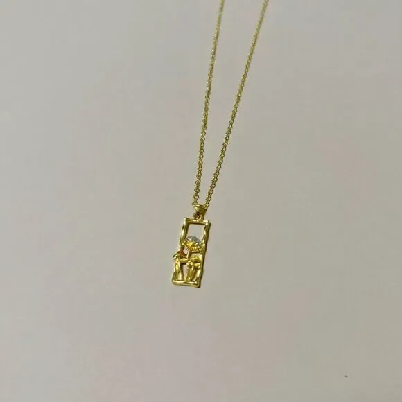 Mushroom necklace N783 - Picture 3 of 4